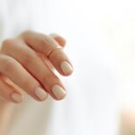 Healthy natural nails close-up