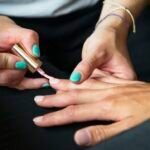 Colorful manicure preparation close-up