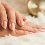 Freshly polished nails and hand care